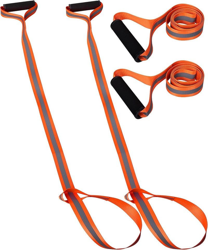 Adnee 4 Pack Deer Drag and Harness - 4.9ft Deer Drags Rope for Hunting Gear- Reflective Deer Safety Hunting Accessories with Comfort Grip Handle for Man - Image 1